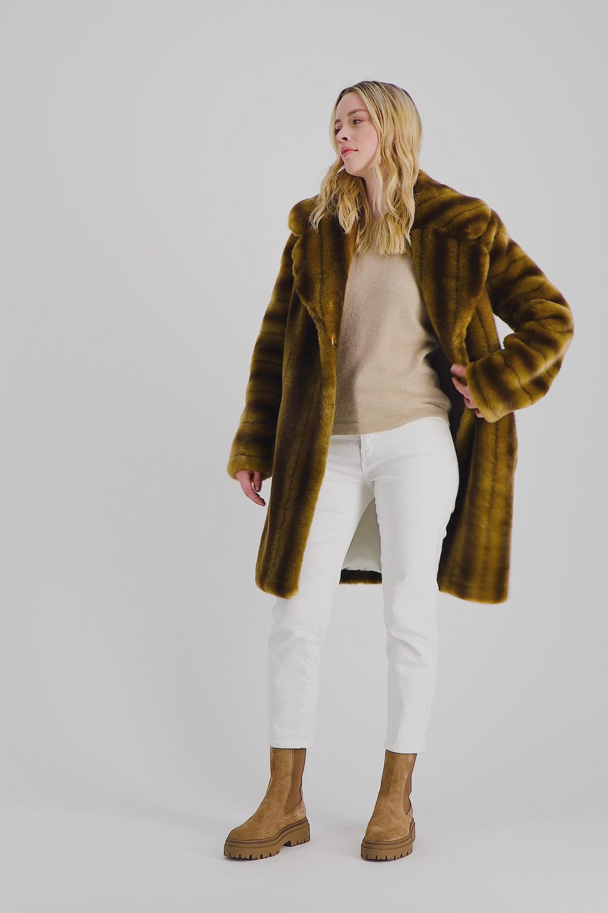 Faux Fur Mink Coat LOUVE LaSeine Moi