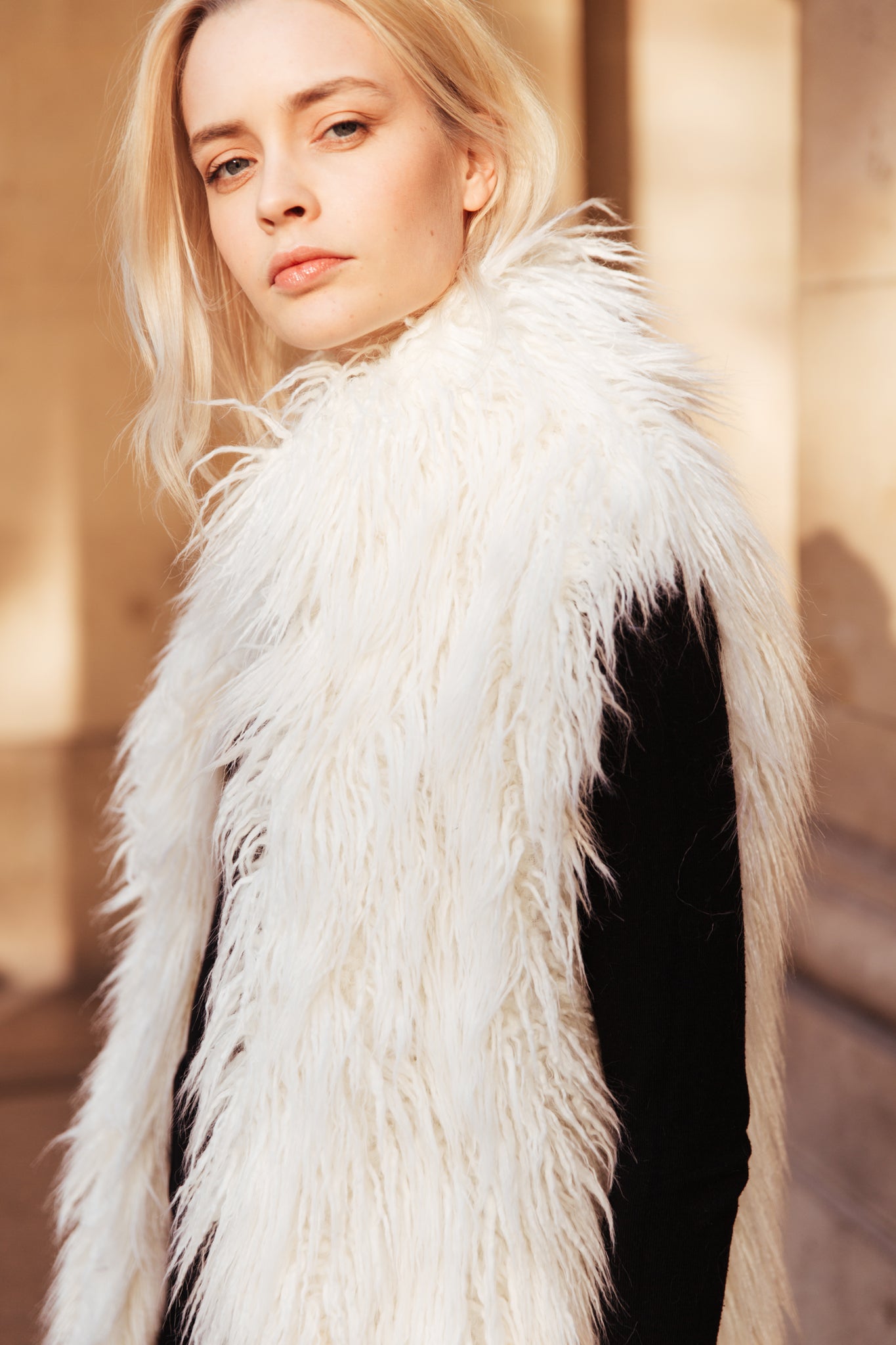 ISIS Snow White Faux Fur vest Made in France – LaSeine&Moi
