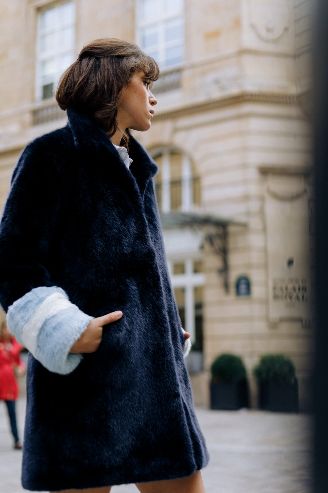 Fausse Fourrure Veste En Jean Longue Moumoute Femme Onsoyours