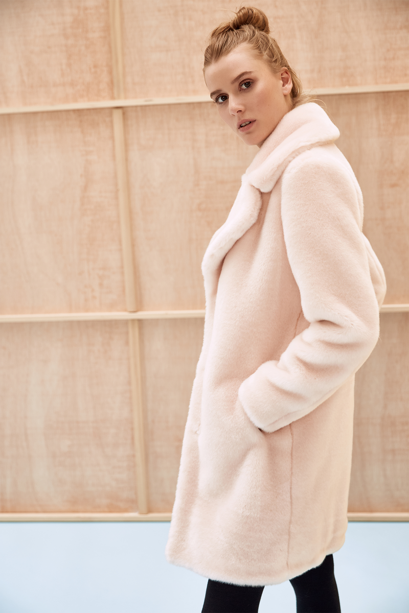 Louve Faux Fur Lined Coat